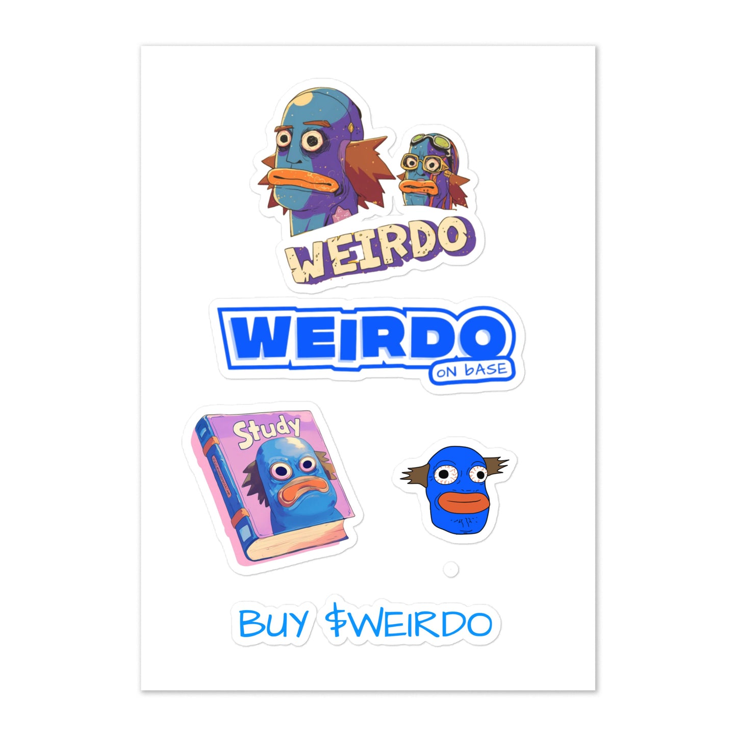 Weirdo sticker sheet